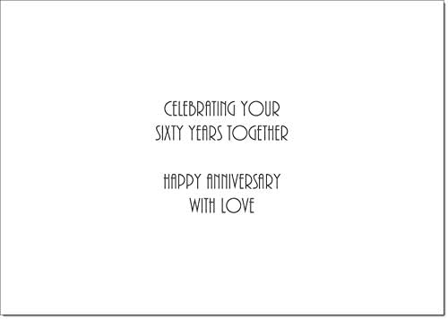 Doodlecards Mum & Dad Diamond Wedding Anniversary Card - Medium Size