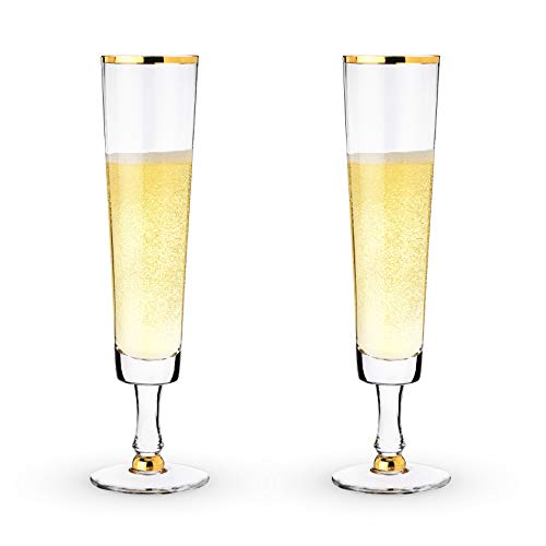 Twine Wedding Champagne Flute Set, Two, Clear