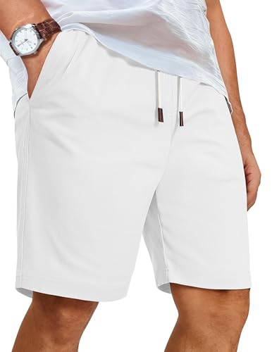 COOFANDY Men's Casual Shorts Cotton Lightweight Flat Front Shorts...