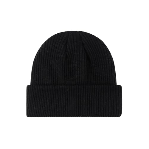 Image of Beanie for Men Women Warm Winter Hat Windproof Thick Knitted Cuffed Unisex Skull Cap