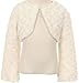Big Girls Cute Fluffy Chenille Fur Flower Girls Bolero Jacket Coat (10GG7) Ivory 12