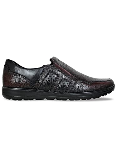 Image of Allen Cooper Men's Black Genuine Leather Loafers |Slip-On Formal Shoes | Comfortable Office Moccasins for Men