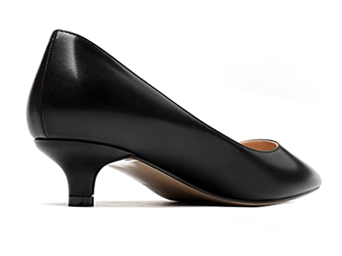 YODEKS Women's Kitten Heel Pumps Pointed Toe Low Heels Slip On Fashion Dress Shoes 1.5 Inch4