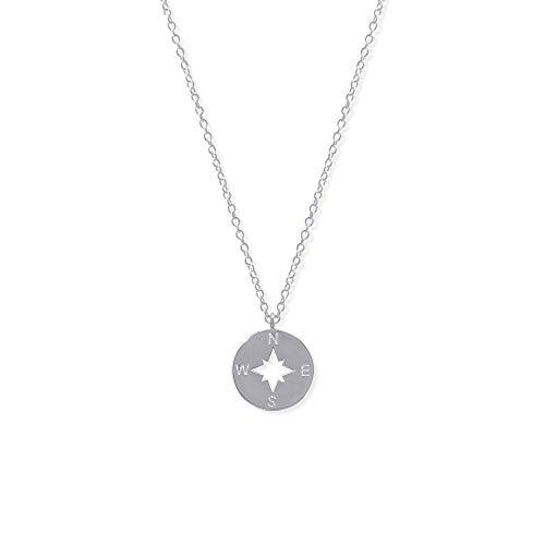 Boma Jewelry Sterling Silver Compass Necklace, 18 Inches - Main Image