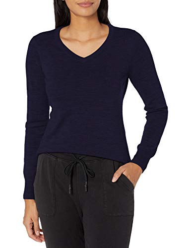 Cutter & Buck Women's Soft Merino Blend Douglas Long Sleeve V-Neck Sweater