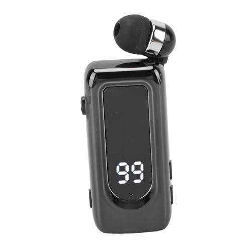 Auricular Retráctil BT 5.4 Evita Caídas con Clip Cuello y Pantalla LED