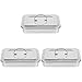 minkissy Metal Serving Tray 3pcs Equipment Instrument Nail Tool Display Home Disinfecting Manicure Cleanser Storage with Shop Container High Salon Lid Steel Shape