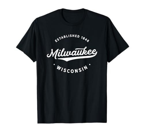 Classic Retro Vintage Milwaukee Wisconsin 1846 USA Novelty T-Shirt