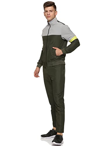 Image of Men's ColorBlock Track Suit for Running & Gym Purpose Polyester Full Sleeve Sports Tracksuit | Sports Track Suit | #21k1