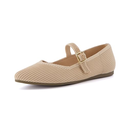 CUSHIONAIRE Women's Sonnet Mary Jane Knit Flat...
