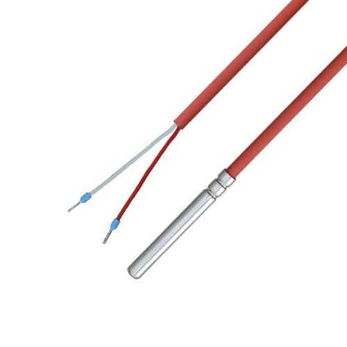Preisvergleich Produktbild Temperaturfühler Solar 200°C Speicherfühler Kollektorfühler Silikon Solarfühler PT1000 Leitungslänge 2,0m