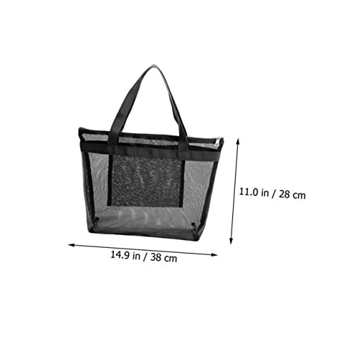 BESPORTBLE 2pcs Mesh Beach Tote Bag Set Waterproof Handheld Travel Bag for Women Lightweight Beach Accessories for Swimming and Shopping2