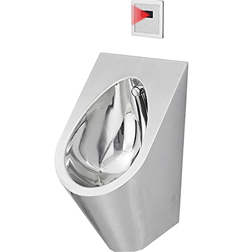 Urinarios para Hombre con sensores Infrarrojos, de Acero Inoxidable, para Pared, con válvula de Descarga automática, para baño, Hotel y Escuela.