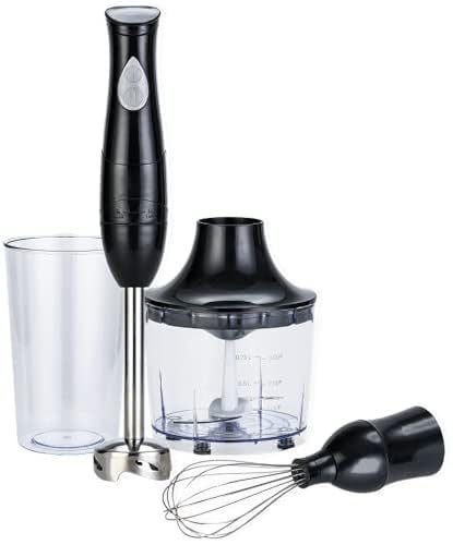 EUROSTAR EH4800BX 2-Speed Hand Blender with Food Chopper & Whisk Attachments, Black