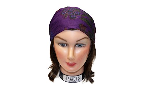 Floral Boho Multicolor Embroidery Headbands/Head wrap/Yoga Headband/Head Scarf/Head Band Purple