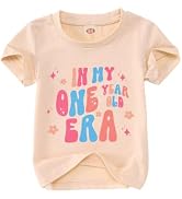 GLIGLITTR Baby Girls First Birthday Outfit 1st Birthday Shirt in My One Year Old Era Tshirt Bday ...