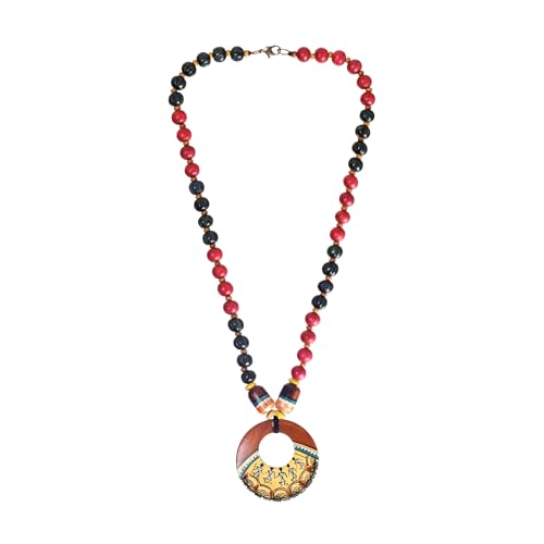 Image of AAKRITI ART CREATIONS Handcrafted Tribal & Wooden Necklace Collection | Dhokra, Ethnic, Brass & Artistic Designs | Royal, Boho & Nomadic-Inspired Statement Jewelry for Women