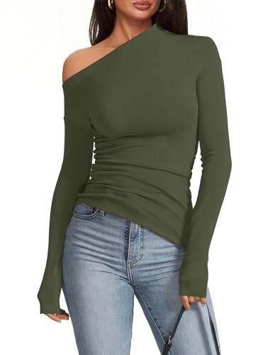 トップス andequal volume off shoulder blouse Amazon.com: Women Off Shoulder Top Long Sleeves Elastic