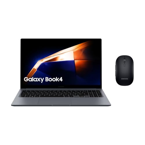 Samsung Galaxy Book4 + Ratón Bluetooth, Ordenador Portátil Ultrafino 15.6' Full HD LED, Intel Core 5-120U, 16GB RAM, 512GB SSD, Intel Graphics, Windows 11 Home, Gris, Teclado QWERTY Español
