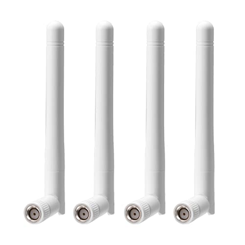 Image of Bingfu External WiFi Antenna RP-SMA 2.4GHz 5GHz 5.8GHz 3dBi Dual Band Wireless Antennas Replacement (4-Pack) for WiFi Router Security IP Camera Access Point USB WiFi Adapter