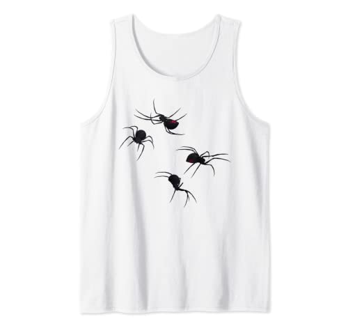 Divertida camiseta de disfraz de araña de Halloween para adultos y niños Camiseta sin Mangas
