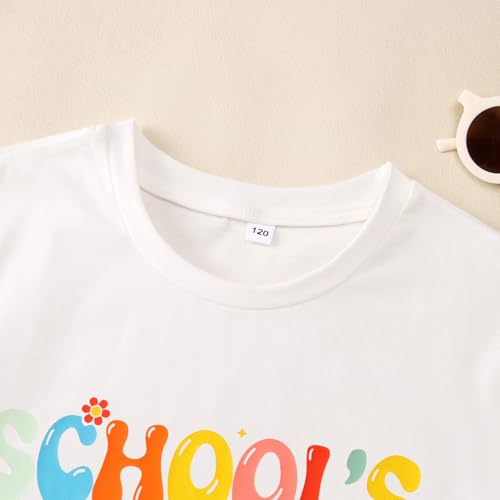 Image of Kids Girl School's Out for Summer Shirt Last Day of School T-Shirt Cute Summer Beach Short Sleeve Tee Tops