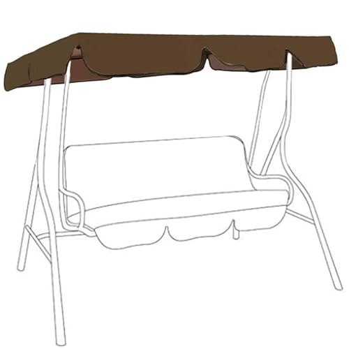 Auvent de rechange imperméable pour balancelle de jardin 3 places – Tissu de bœuf durable pour balancelle d'extérieur – Idéal pour cour, jardin et arrière-cour
