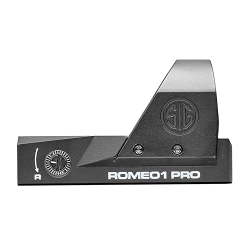 Sig Sauer ROMEO1PRO 1x30mm 3 MOA Red Dot Sight | Durable Fogproof Waterproof Corrosion-Resistant Compact Open Reflex Sight with Protective Shroud