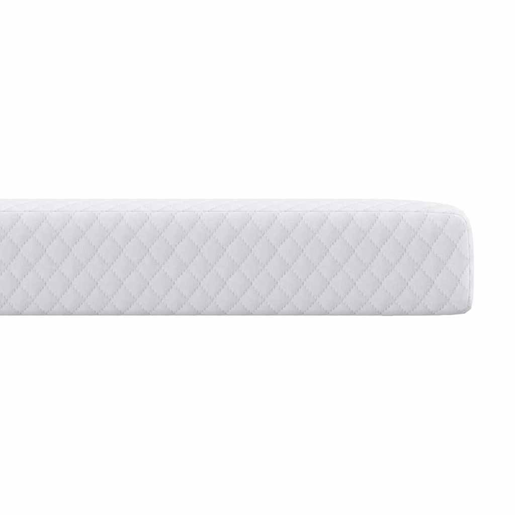 Cubrecolchón de espuma viscoelástica, color blanco, 140 x 200 cm, tejido jacquard, con espuma viscoelástica de alta densidad para una mayor comodidad y diseño moderno