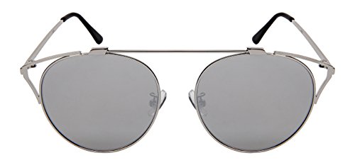 Edge I-Wear Modern Cut Out Cateye Sunglasses with Flat Mirrored Lens 3116-FLREV2
