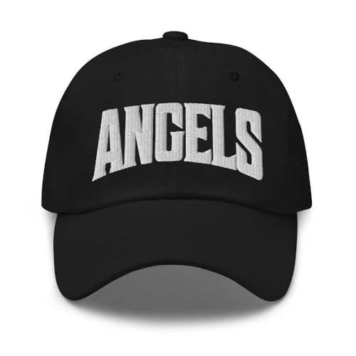Merch Town Angels Baseball Cap Angels Dad Hat California CA Hat Embroidered Souvenir Black