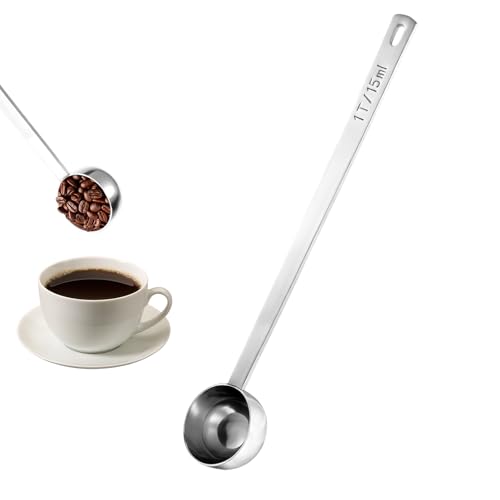Long Handle Coffee Scoop, 18/8 Stainless Steel Coffee Scoop 9.3in