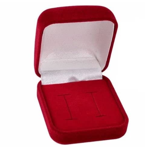 LUCATI 5 Caixinhas de Veludo Vermelho para Alianças - Com Fecho de Metal