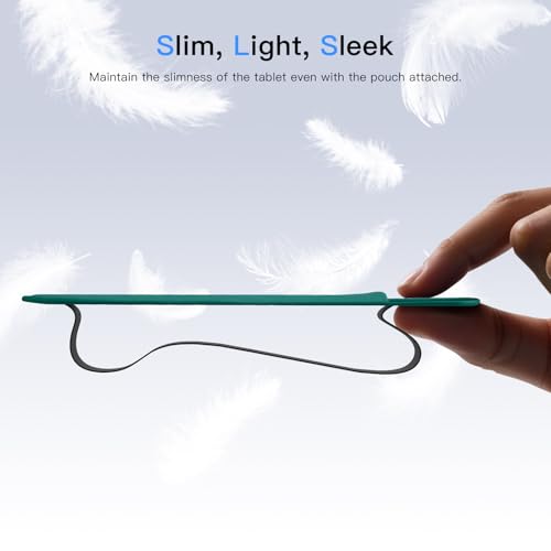 Image of MoKo Pencil Case Holder Fit The Apple Pencil (Pro and USB-C and 1st and 2nd Gen), Detachable Elastic Pocket for Stylus Pen with Elastic Band Attached to iPad Case, Midnight Green