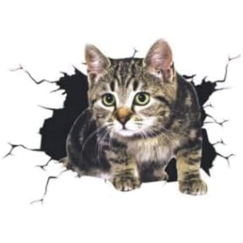 Image of Cat Decals for Cars, Car Sticker 3D Simulation Cute Cat Scratches to Cover The Body Sticker, Bumper Stickers, Decals and Magnets, Automotive Decals