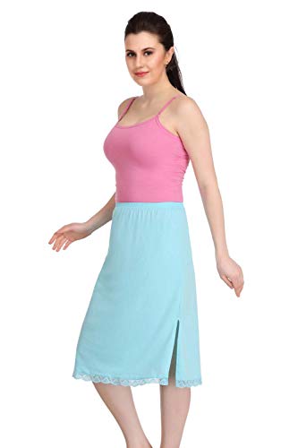 Image of Splash Cotton Rich Regular Skirt Slip for Women - Knee Length