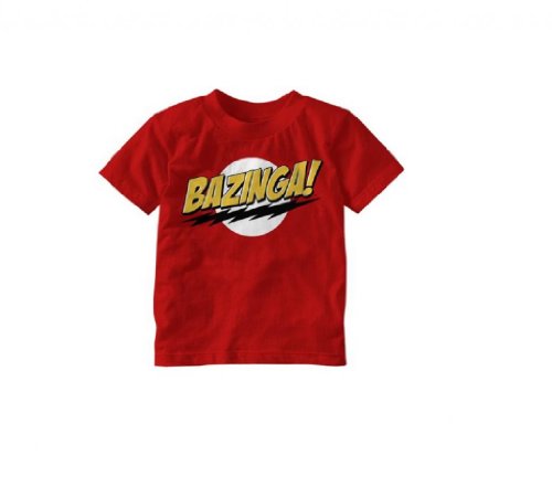 The Big Bang Theory Bazinga! Red Toddlers T-Shirt (Toddlers 7T)