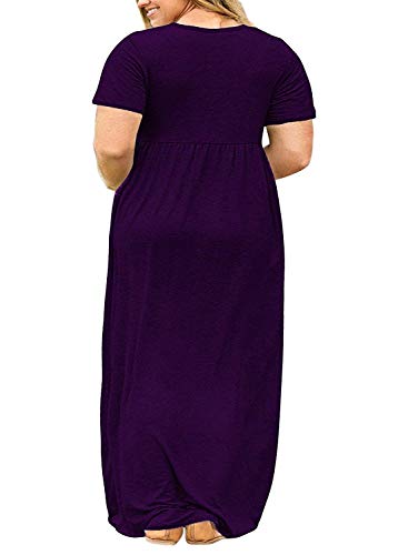 Image of Kancystore Women's Plus Size Maxi Dress with Pockets Summer Dresses XL-5X