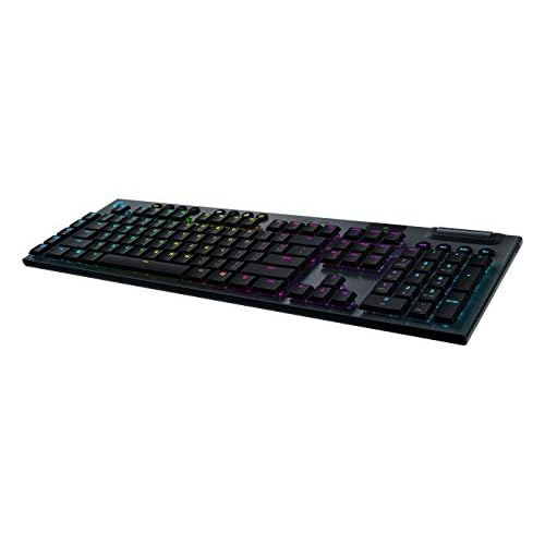 Logitech G915 LIGHTSPEED RGB Mechanical Gaming Keyboard, Low Profile GL Tactile Key Switch, LIGHTSYNC RGB, Advanced Wireless and Bluetooth Support – Tactile,Black