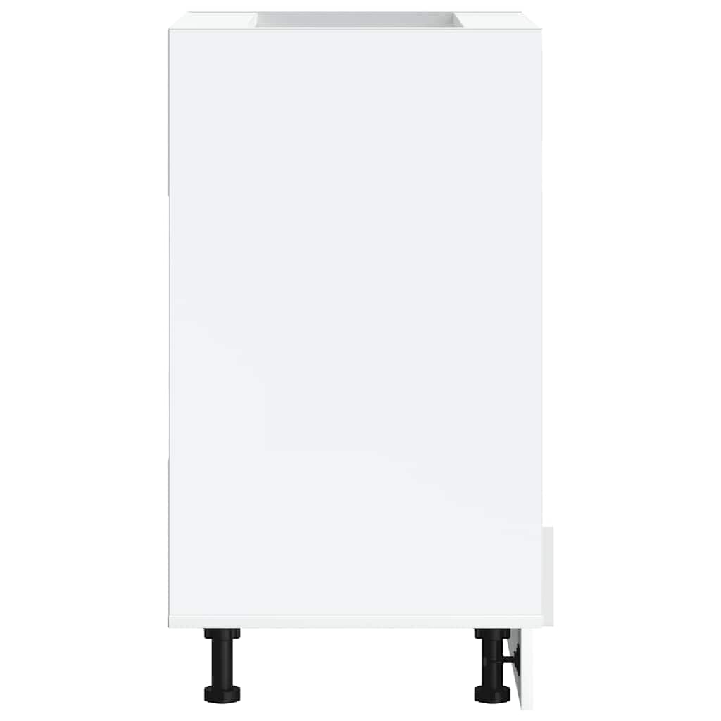vidaXL Armario de Horno Lucca Blanco Brillante, Unidad de Horno, gabinete de Horno de Cocina, Unidad Base de Horno, Unidad de Horno de Cocina