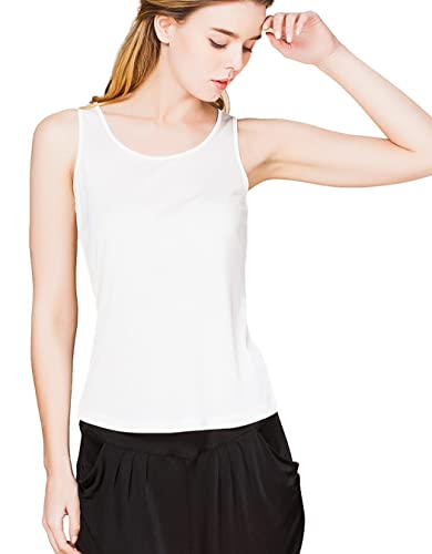 METWAY Womens Silk Tank Tops/Mulberry Silk Sleeveless Blouses/Summer Real Silk Sleeveless T-Shirt2