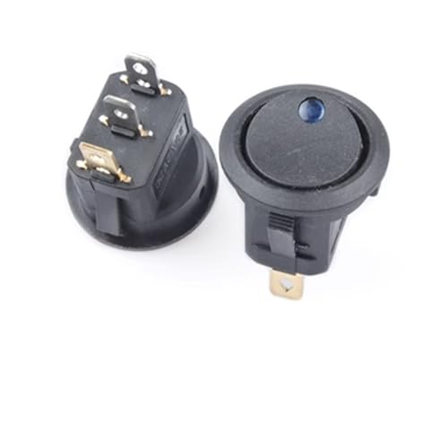 Interruptor de 20mm 6A 250V switch rocker redondo de 3 pines ON OFF para recambios electrónicos 1