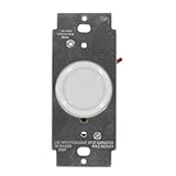 Leviton Rotary Ceiling Fan Wall Switch, Quiet 4-Speed Fan Control, 1.5 Amp, Single-Pole, with Ivory & Light Almond Knobs Included, 06639-10Z, Trimatron, White