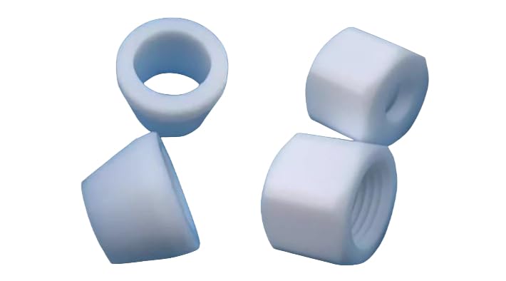 100PCS ϕ25.4 PTFE (Polytetrafluoroethylene) Teflon Plastic Metric Ferrule (Corrosion Resistant Electrical Insulation)
