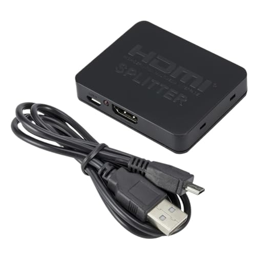 Répartiteur HDMI 4K 1 entrée 2 sorties noir pour double affichage vidéo
