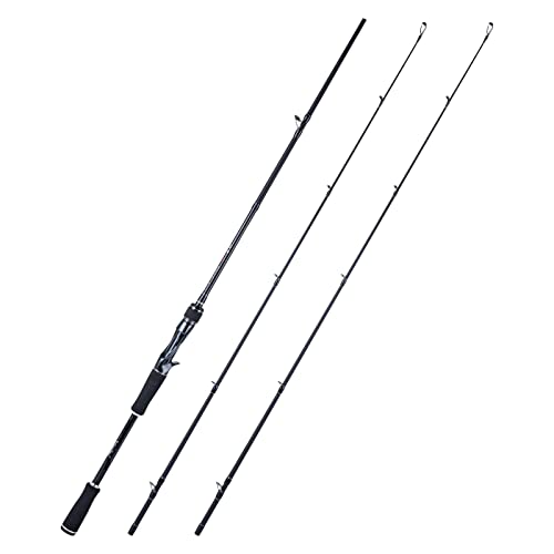 Goture Portable Fishing Rod 2-Piece 30T Carbon Fiber Spinning&Casting Fishing Pole with EVA Grip Handle, Twin-Tip MH and H, Lightweight Travel Fishing Rod