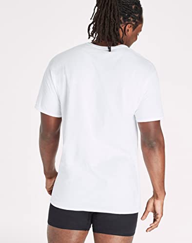 Hanes Mens Ultimate Tall Soft and Breathable Crewneck Undershirt 4-Pack, 2XT White4