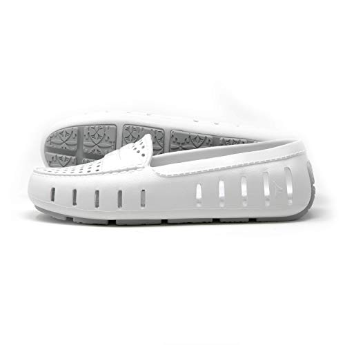 Image of Floafers Posh Driver Bright White /Harbor Mist Gray 8 M
