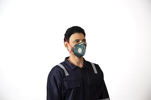 Image of VENUS - V-414 SLOV-V - FFP2 Painting Respirator Mask - CE Approved, Unisex Fold Flat Design with Stay Cool Exhalation Valve & Carbon Filter for Chemical Odors, Head Loop - Pack of 5