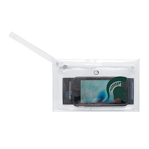 Image of NCAA Michigan State Spartans Unisex Ncaancaa Ticket Wristlet, Clear, 9 inch by 5.25 inch